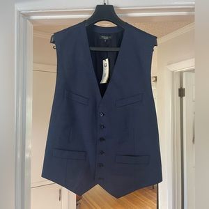 Signature Nailhead Suit Vest - Navy